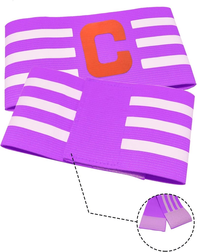 FUNAUPGO Sports Captain C Arm Band for Team Training, Unisex Elastic Soccer Captain Armband Adjustable Outdoor Football Player Captain's ArmBands for Adult - Image 2